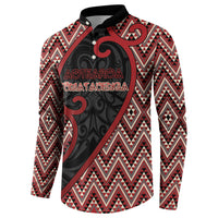 Custom Aotearoa Atua Tumatauenga Button Sweatshirt God Of War Koru Patterns
