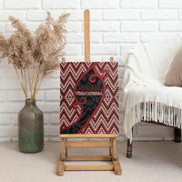 Aotearoa Atua Tumatauenga Canvas Wall Art God Of War Koru Patterns
