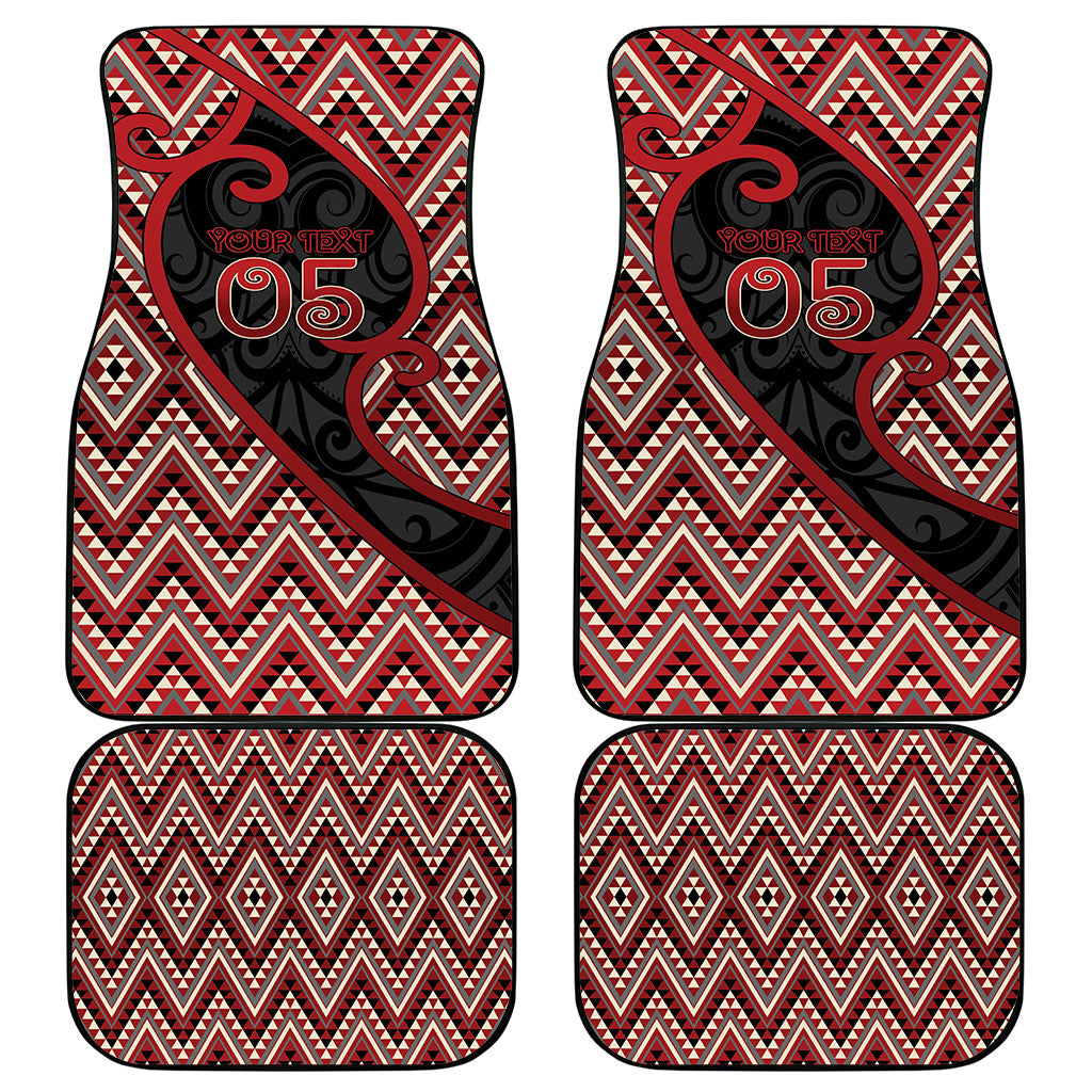 Custom Aotearoa Atua Tumatauenga Car Mats God Of War Koru Patterns