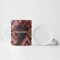 Custom Aotearoa Atua Tumatauenga Ceramic Mug God Of War Koru Patterns