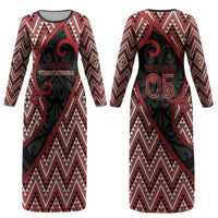 Custom Aotearoa Atua Tumatauenga Couples Matching Long Sleeve Bodycon Dress and Hawaiian Shirt God Of War Koru Patterns