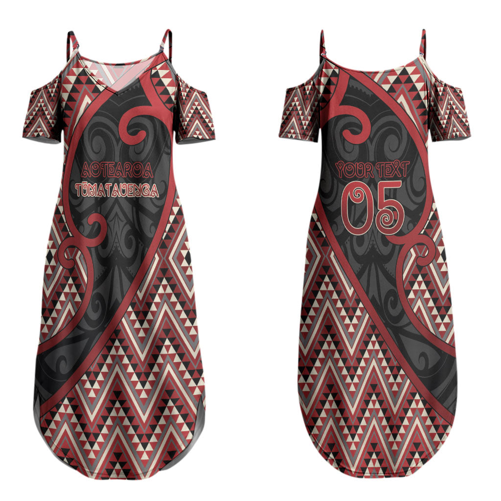 Custom Aotearoa Atua Tumatauenga Couples Matching Summer Maxi Dress and Hawaiian Shirt God Of War Koru Patterns