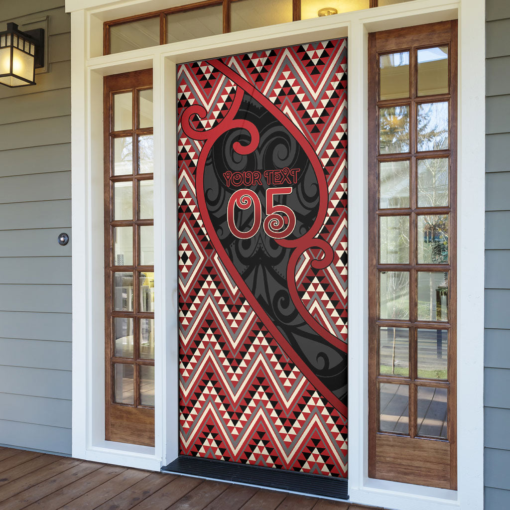 Custom Aotearoa Atua Tumatauenga Door Cover God Of War Koru Patterns