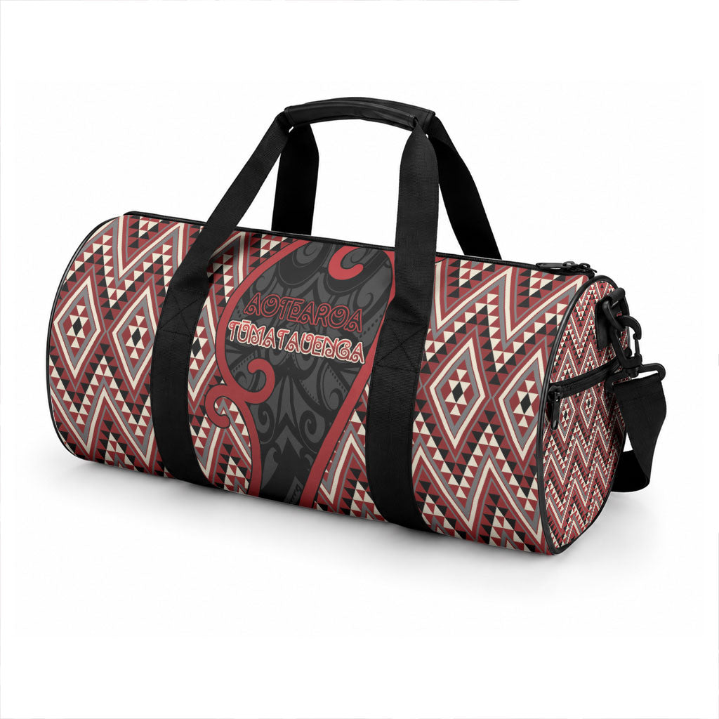 Aotearoa Atua Tumatauenga Duffle Bag God Of War Koru Patterns