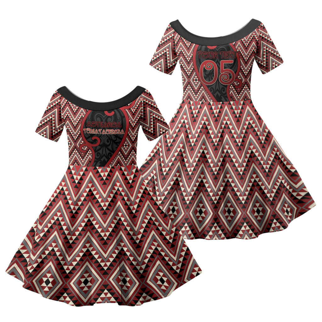 Custom Aotearoa Atua Tumatauenga Family Matching Puletasi and Hawaiian Shirt God Of War Koru Patterns