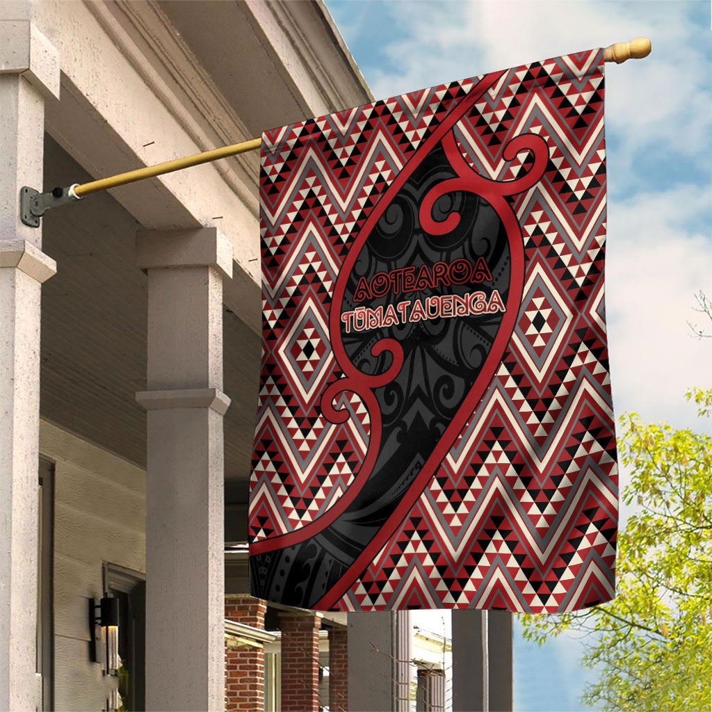 Aotearoa Atua Tumatauenga Garden Flag God Of War Koru Patterns