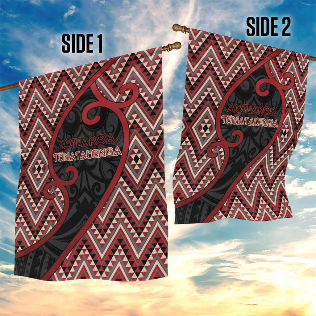 Aotearoa Atua Tumatauenga Garden Flag God Of War Koru Patterns
