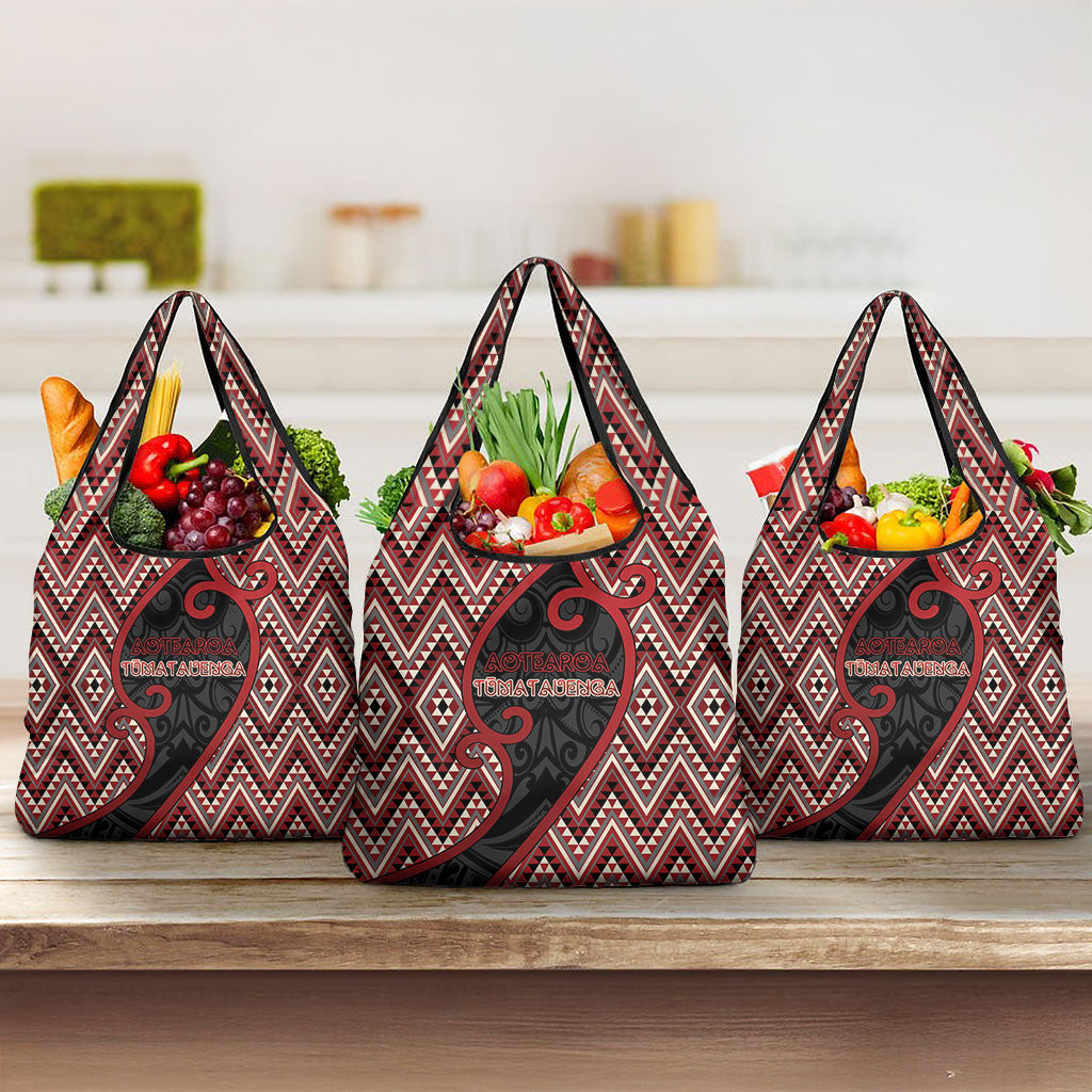 Aotearoa Atua Tumatauenga Grocery Bag God Of War Koru Patterns