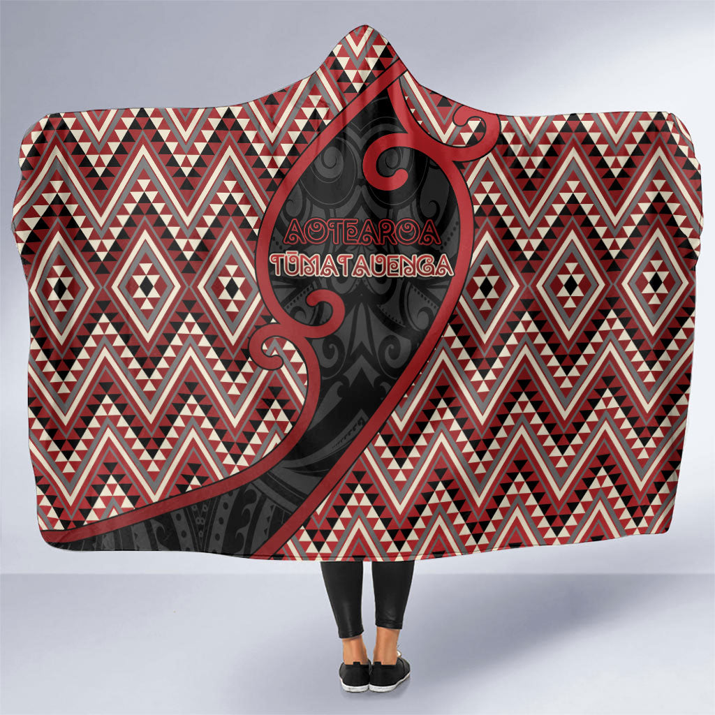 Aotearoa Atua Tumatauenga Hooded Blanket God Of War Koru Patterns