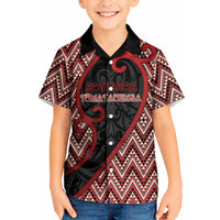 Custom Aotearoa Atua Tumatauenga Kid Hawaiian Shirt God Of War Koru Patterns