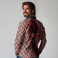 Custom Aotearoa Atua Tumatauenga Long Sleeve Polo Shirt God Of War Koru Patterns