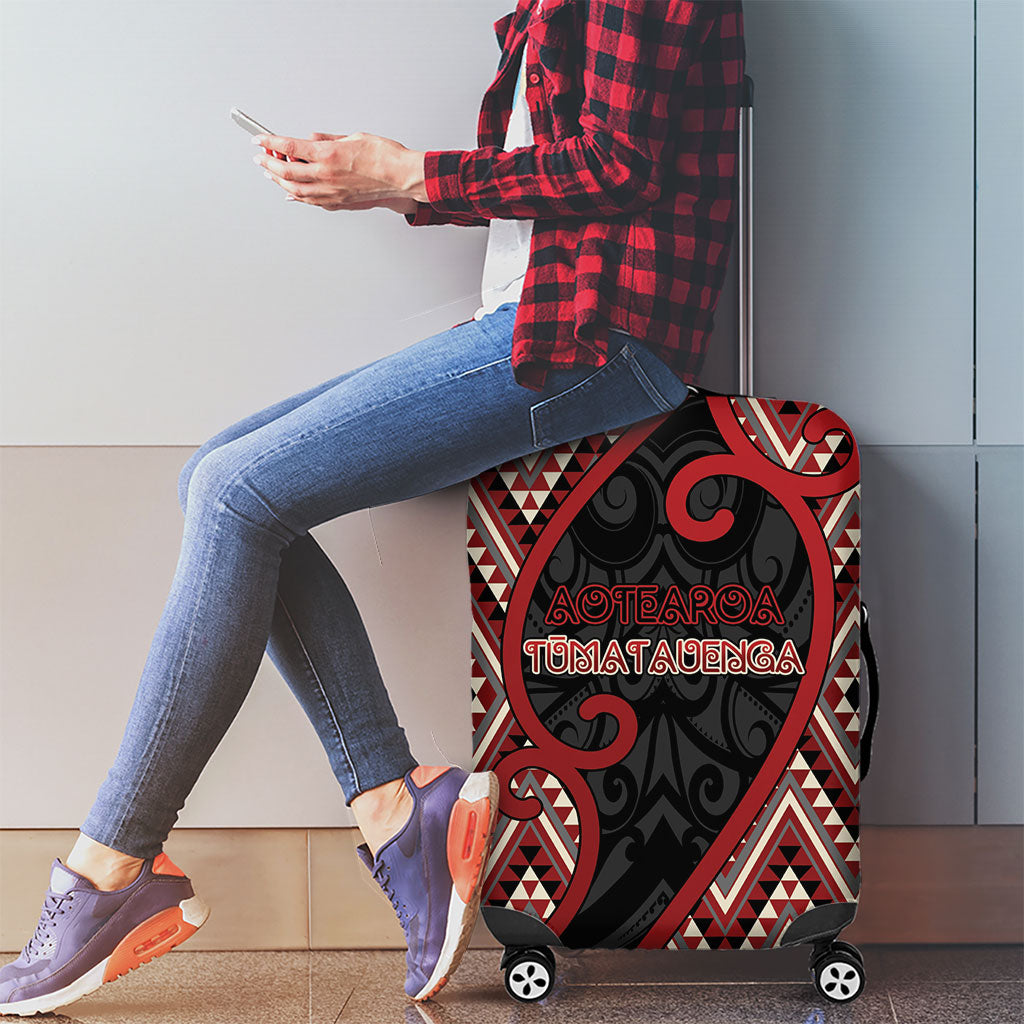 Aotearoa Atua Tumatauenga Luggage Cover God Of War Koru Patterns