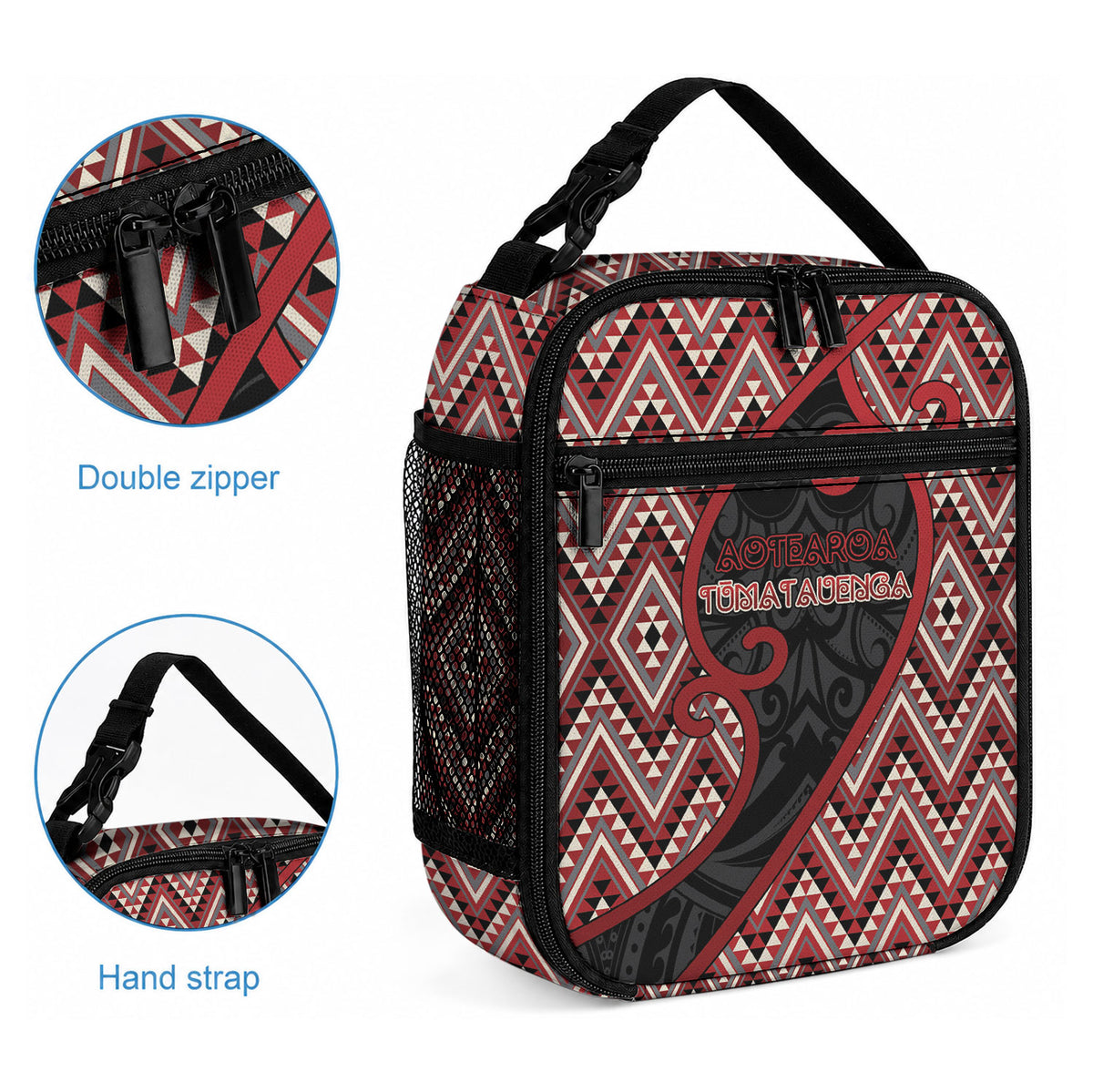 Aotearoa Atua Tumatauenga Lunch Bag God Of War Koru Patterns