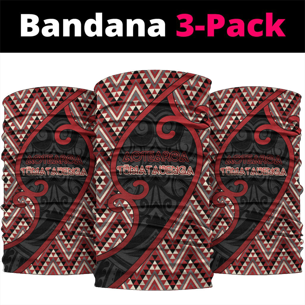 Aotearoa Atua Tumatauenga Neck Gaiter God Of War Koru Patterns