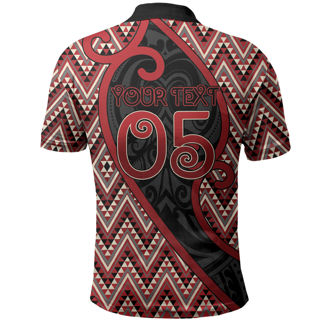 Custom Aotearoa Atua Tumatauenga Polo Shirt God Of War Koru Patterns