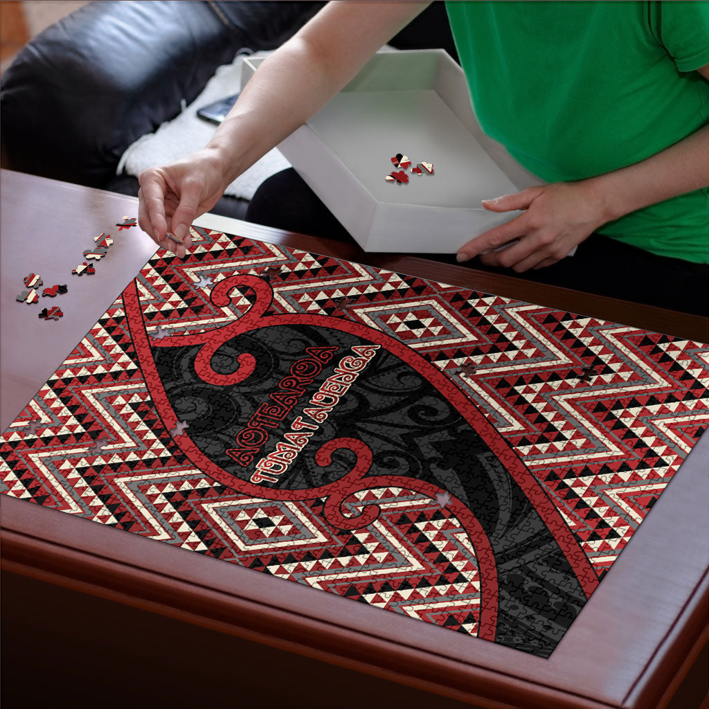 Aotearoa Atua Tumatauenga Puzzle God Of War Koru Patterns