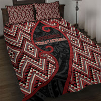 Aotearoa Atua Tumatauenga Quilt Bed Set God Of War Koru Patterns