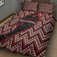 Aotearoa Atua Tumatauenga Quilt Bed Set God Of War Koru Patterns