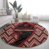 Aotearoa Atua Tumatauenga Round Carpet God Of War Koru Patterns