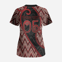 Custom Aotearoa Atua Tumatauenga Scrub Top God Of War Koru Patterns