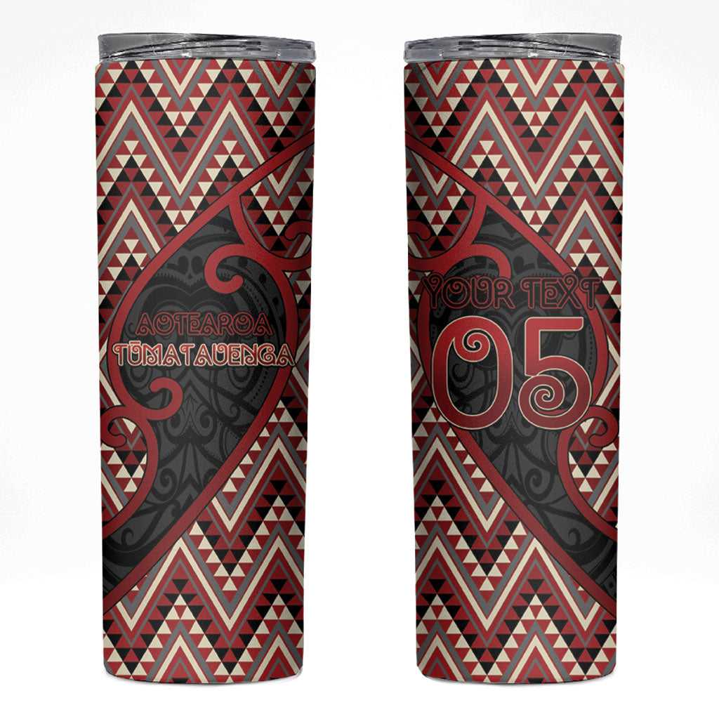 Custom Aotearoa Atua Tumatauenga Skinny Tumbler God Of War Koru Patterns