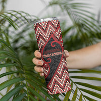 Custom Aotearoa Atua Tumatauenga Skinny Tumbler God Of War Koru Patterns