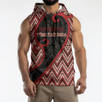 Custom Aotearoa Atua Tumatauenga Sleeveless Hoodie God Of War Koru Patterns