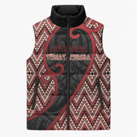 Custom Aotearoa Atua Tumatauenga Sleeveless Puffer Jacket God Of War Koru Patterns