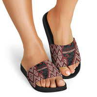 Aotearoa Atua Tumatauenga Slide Sandals God Of War Koru Patterns