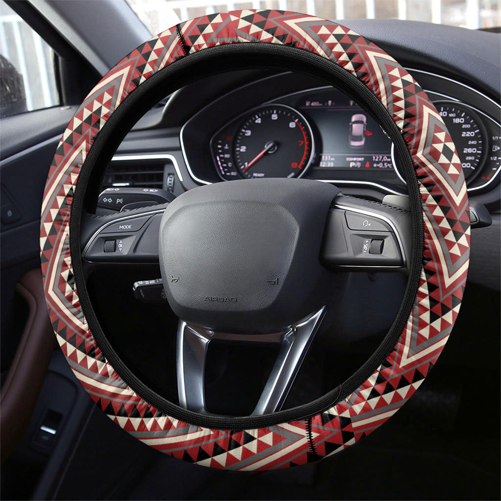 Aotearoa Atua Tumatauenga Steering Wheel Cover God Of War Koru Patterns