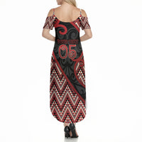 Custom Aotearoa Atua Tumatauenga Summer Maxi Dress God Of War Koru Patterns