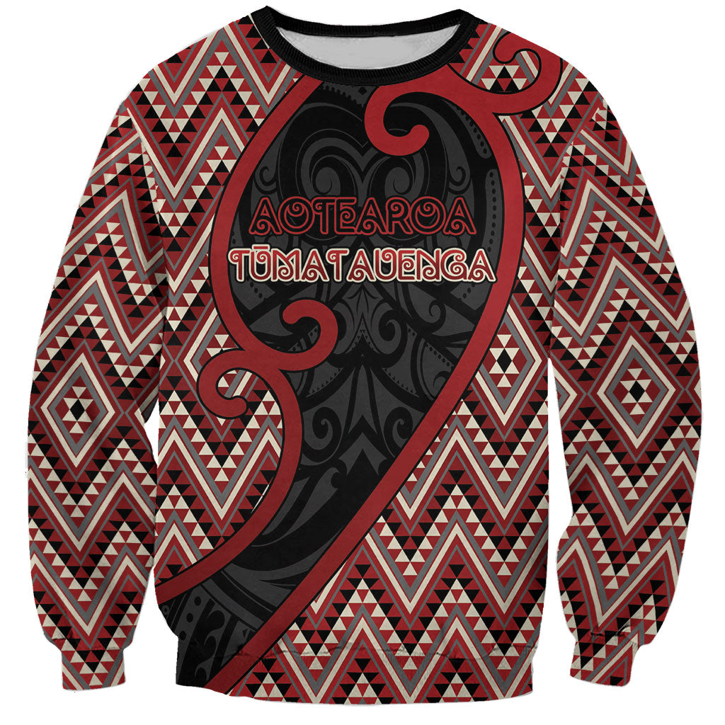 Custom Aotearoa Atua Tumatauenga Sweatshirt God Of War Koru Patterns