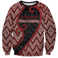 Custom Aotearoa Atua Tumatauenga Sweatshirt God Of War Koru Patterns