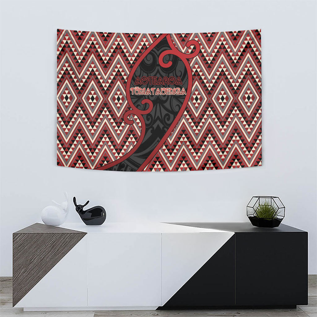 Aotearoa Atua Tumatauenga Tapestry God Of War Koru Patterns