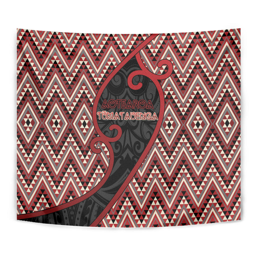 Aotearoa Atua Tumatauenga Tapestry God Of War Koru Patterns