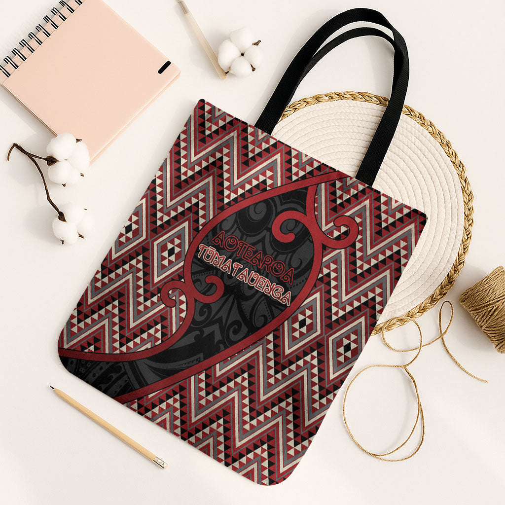 Aotearoa Atua Tumatauenga Tote Bag God Of War Koru Patterns