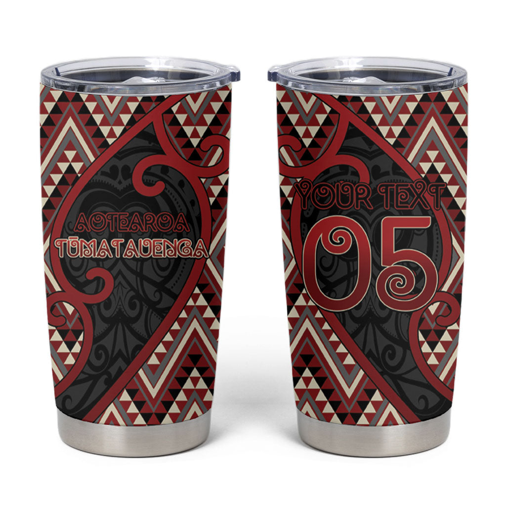 Custom Aotearoa Atua Tumatauenga Tumbler Cup God Of War Koru Patterns