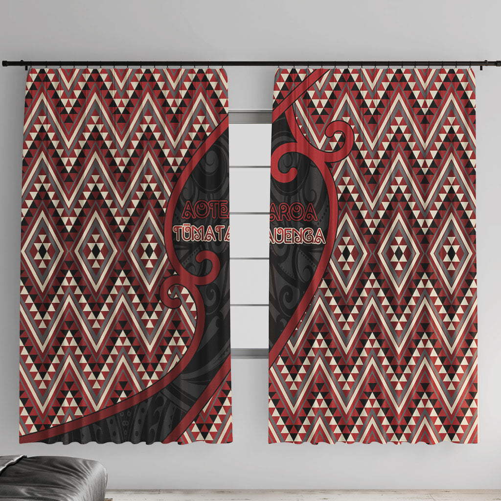 Aotearoa Atua Tumatauenga Window Curtain God Of War Koru Patterns