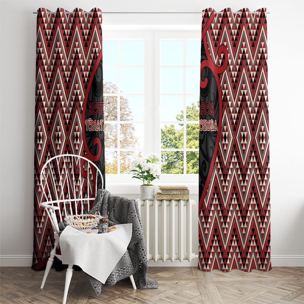 Aotearoa Atua Tumatauenga Window Curtain God Of War Koru Patterns