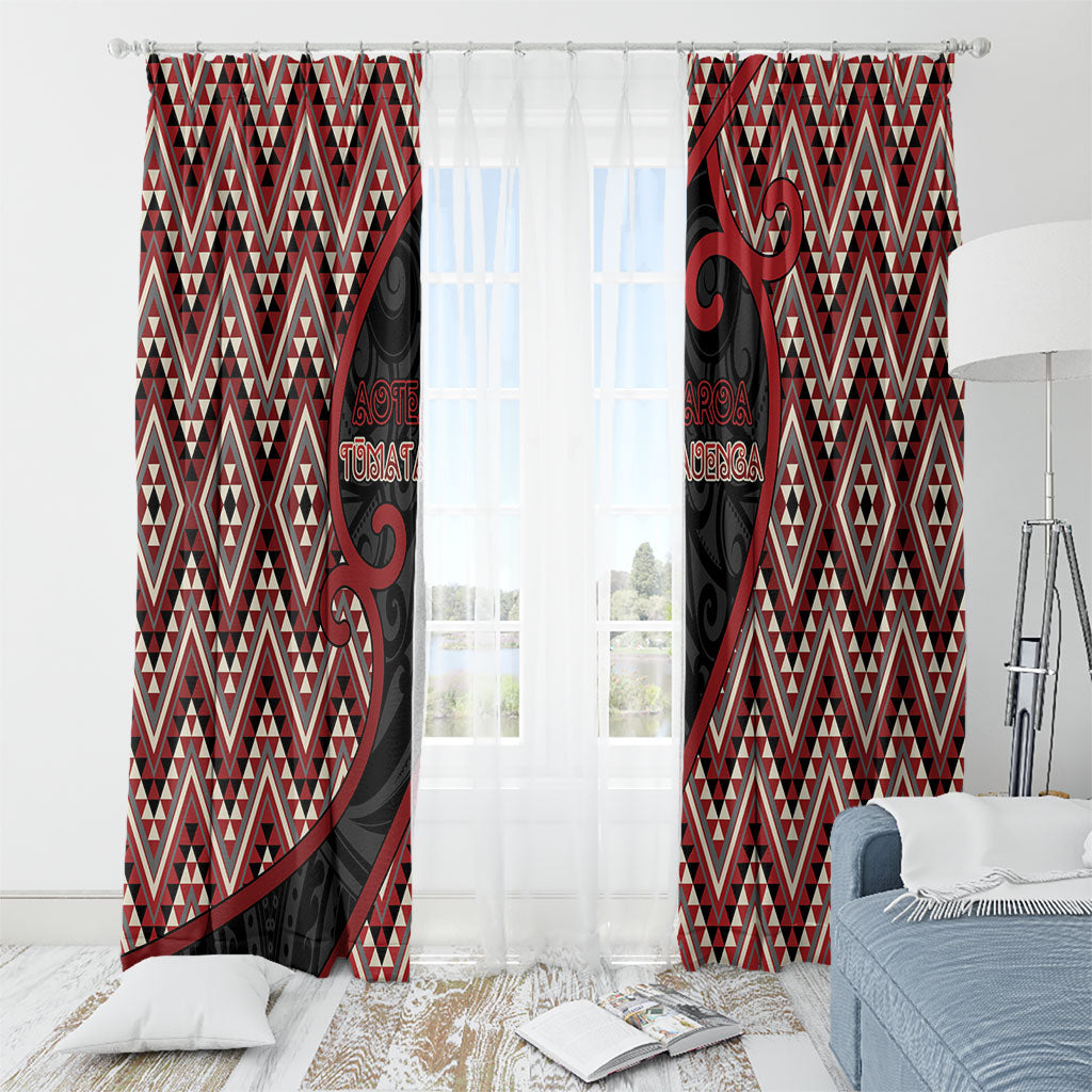 Aotearoa Atua Tumatauenga Window Curtain God Of War Koru Patterns