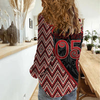 Custom Aotearoa Atua Tumatauenga Women Casual Shirt God Of War Koru Patterns