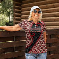Custom Aotearoa Atua Tumatauenga Women Polo Shirt God Of War Koru Patterns