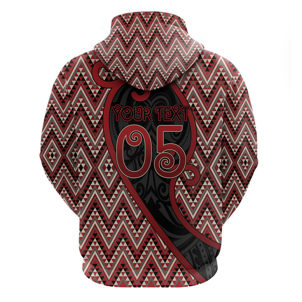 Custom Aotearoa Atua Tumatauenga Zip Hoodie God Of War Koru Patterns