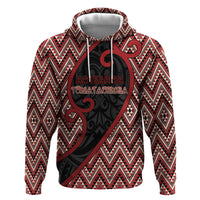 Custom Aotearoa Atua Tumatauenga Zip Hoodie God Of War Koru Patterns