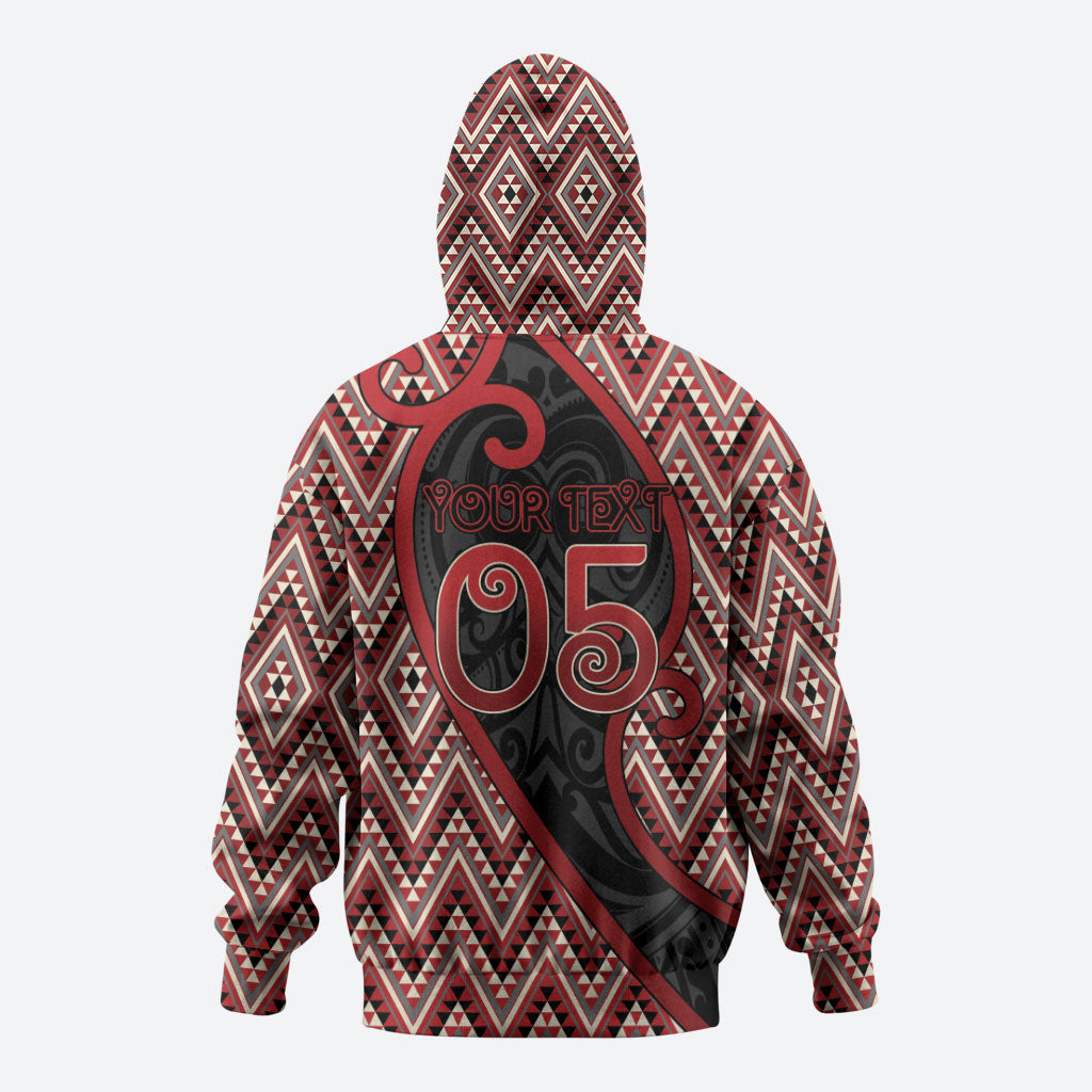 Custom Aotearoa Atua Tumatauenga Zip Hoodie God Of War Koru Patterns