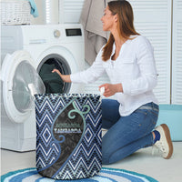 Aotearoa Atua Tangaroa Laundry Basket God Of Ocean Koru Patterns