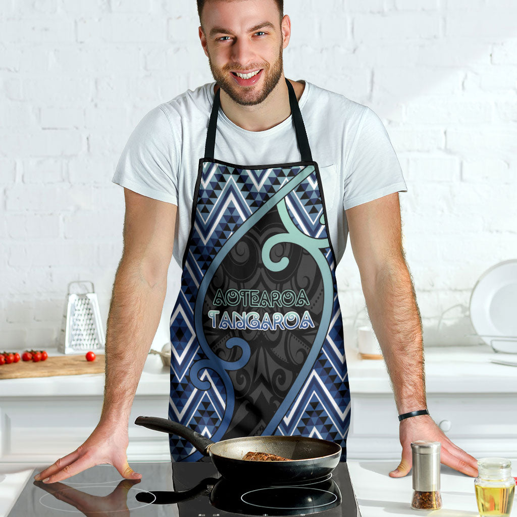 Aotearoa Atua Tangaroa Apron God Of Ocean Koru Patterns