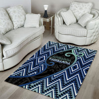 Aotearoa Atua Tangaroa Area Rug God Of Ocean Koru Patterns