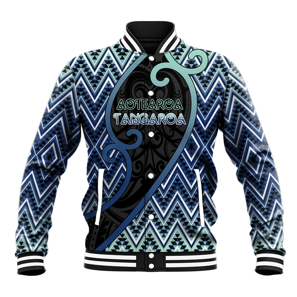 Custom Aotearoa Atua Tangaroa Baseball Jacket God Of Ocean Koru Patterns