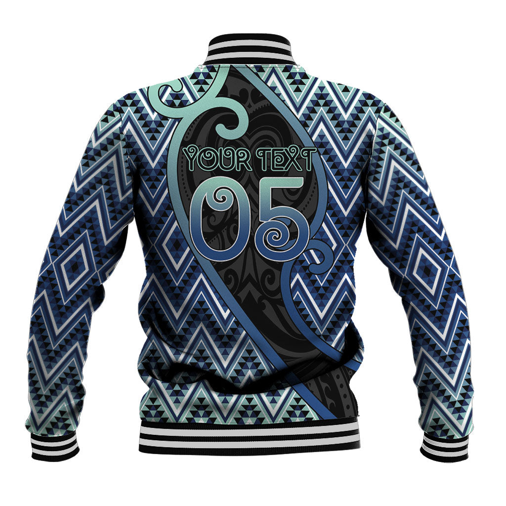 Custom Aotearoa Atua Tangaroa Baseball Jacket God Of Ocean Koru Patterns